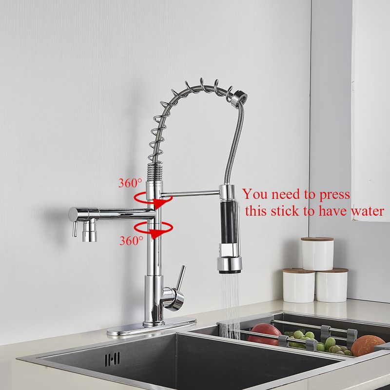 Casa si Gradina - Sanitare - Chiuveta bucatarie si accesorii - Baterii bucatarie - Baterie chiuveta bucatarie, Blackswan, Tip M113 cu 2 moduri, crom, 50 cm - Infinity.ro