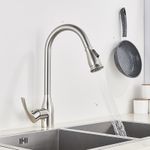 Casa si Gradina - Sanitare - Chiuveta bucatarie si accesorii - Baterii bucatarie - Baterie chiuveta bucatarie, Blackswan, Tip M222, cu doua moduri, model nichel, dimensiune 41.5 cm - Infinity.ro