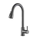 Casa si Gradina - Sanitare - Chiuveta bucatarie si accesorii - Baterii bucatarie - Baterie chiuveta bucatarie, Blackswan, Tip M263 cu 2 moduri si buton Pauza, model gri antracit, dimensiune 42.5 cm - Infinity.ro
