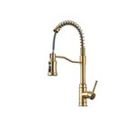 Casa si Gradina - Sanitare - Chiuveta bucatarie si accesorii - Baterii bucatarie - Baterie chiuveta bucatarie, Blackswan, Tip M323, model auriu mat cu 3 moduri si dus retractabil, dimensiune 49 cm - Infinity.ro