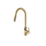 Casa si Gradina - Sanitare - Chiuveta bucatarie si accesorii - Baterii bucatarie - Baterie chiuveta bucatarie, Blackswan, Tip M277, cu senzor, afisaj LCD si 2 moduri, model auriu, dimensiune 44 cm - Infinity.ro