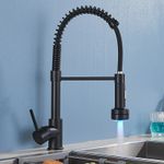 Casa si Gradina - Sanitare - Chiuveta bucatarie si accesorii - Baterii bucatarie - Baterie chiuveta bucatarie, Blackswan, Tip M154, cu LED si 2 moduri, model negru mat, dimensiune 44 cm - Infinity.ro