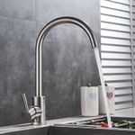 Casa si Gradina - Sanitare - Chiuveta bucatarie si accesorii - Baterii bucatarie - Baterie chiuveta bucatarie, Blackswan, Tip M282, model nichel rotund, dimensiune 36 cm - Infinity.ro