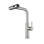 Casa si Gradina - Sanitare - Chiuveta bucatarie si accesorii - Baterii bucatarie - Baterie chiuveta bucatarie, Blackswan, Tip M359, model nichel, cu dus mobil cu 4 moduri, dimensiune 33.5 cm - Infinity.ro