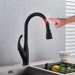 Casa si Gradina - Sanitare - Chiuveta bucatarie si accesorii - Baterii bucatarie - Baterie chiuveta bucatarie, Blackswan, Tip M168 cu senzor, 2 moduri si buton pauza, model negru, dimensiune 44.5 cm - Infinity.ro