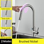 Casa si Gradina - Sanitare - Chiuveta bucatarie si accesorii - Baterii bucatarie - Baterie chiuveta bucatarie, Blackswan, Tip M276, cu senzor, afisaj LCD si 2 moduri, model nichel, dimensiune 44 cm - Infinity.ro