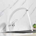 Casa si Gradina - Sanitare - Chiuveta bucatarie si accesorii - Baterii bucatarie - Baterie chiuveta bucatarie, Blackswan, Tip M265, model alb cu puncte, dimensiune 30 cm - Infinity.ro