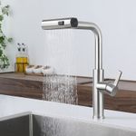 Casa si Gradina - Sanitare - Chiuveta bucatarie si accesorii - Baterii bucatarie - Baterie chiuveta bucatarie, Blackswan, Tip M359, model nichel, cu dus mobil cu 4 moduri, dimensiune 33.5 cm - Infinity.ro