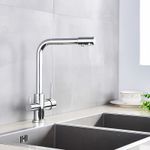 Casa si Gradina - Sanitare - Chiuveta bucatarie si accesorii - Baterii bucatarie - Baterie chiuveta bucatarie, Blackswan, Tip M3 cu iesire pentru apa purificata, model crom, dimensiune 33 cm - Infinity.ro