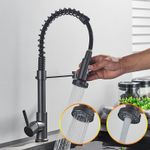 Casa si Gradina - Sanitare - Chiuveta bucatarie si accesorii - Baterii bucatarie - Baterie chiuveta bucatarie, Blackswan, Tip M237, model gri antracit, dimensiune 44 cm - Infinity.ro