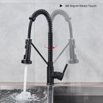 Casa si Gradina - Sanitare - Chiuveta bucatarie si accesorii - Baterii bucatarie - Baterie chiuveta bucatarie, Blackswan, Tip M150, cu 2 moduri, model negru, dimensiune 39 cm - Infinity.ro