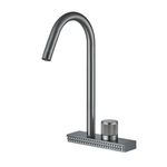 Casa si Gradina - Sanitare - Chiuveta bucatarie si accesorii - Baterii bucatarie - Baterie chiuveta bucatarie, Blackswan, Tip M344, model gri antracit cu 2 moduri si pipa rotativa, dimensiune 36.5 cm - Infinity.ro