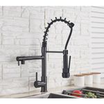 Casa si Gradina - Sanitare - Chiuveta bucatarie si accesorii - Baterii bucatarie - Baterie chiuveta bucatarie, Blackswan, Tip M125 cu 2 moduri, negru antichizat, 47 cm - Infinity.ro