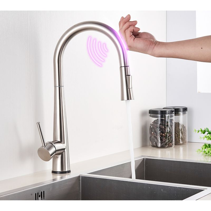 Casa si Gradina - Sanitare - Chiuveta bucatarie si accesorii - Baterii bucatarie - Baterie chiuveta bucatarie, Blackswan, Tip M27 cu senzor, model nichel, dimensiune 47 cm - Infinity.ro