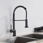 Casa si Gradina - Sanitare - Chiuveta bucatarie si accesorii - Baterii bucatarie - Baterie chiuveta bucatarie, Blackswan, Tip M157, 2 moduri, model negru mat, dimensiune 45 cm - Infinity.ro