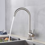 Casa si Gradina - Sanitare - Chiuveta bucatarie si accesorii - Baterii bucatarie - Baterie chiuveta bucatarie, Blackswan, Tip M282, model nichel rotund, dimensiune 36 cm - Infinity.ro