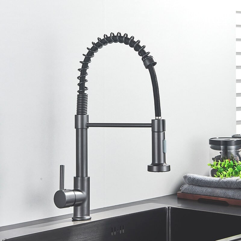 Casa si Gradina - Sanitare - Chiuveta bucatarie si accesorii - Baterii bucatarie - Baterie chiuveta bucatarie, Blackswan, Tip M237, model gri antracit, dimensiune 44 cm - Infinity.ro