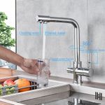 Casa si Gradina - Sanitare - Chiuveta bucatarie si accesorii - Baterii bucatarie - Baterie chiuveta bucatarie, Blackswan, Tip M3 cu iesire pentru apa purificata, model crom, dimensiune 33 cm - Infinity.ro