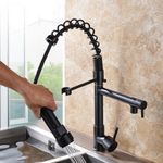Casa si Gradina - Sanitare - Chiuveta bucatarie si accesorii - Baterii bucatarie - Baterie chiuveta bucatarie, Blackswan, Tip M125 cu 2 moduri, negru antichizat, 47 cm - Infinity.ro