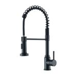 Casa si Gradina - Sanitare - Chiuveta bucatarie si accesorii - Baterii bucatarie - Baterie chiuveta bucatarie, Blackswan, Tip M364, model negru, cu dus mobil si 2 moduri, dimensiune 41 cm - Infinity.ro