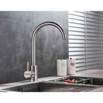 Casa si Gradina - Sanitare - Chiuveta bucatarie si accesorii - Baterii bucatarie - Baterie chiuveta bucatarie, Blackswan, Tip M282, model nichel rotund, dimensiune 36 cm - Infinity.ro