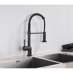 Casa si Gradina - Sanitare - Chiuveta bucatarie si accesorii - Baterii bucatarie - Baterie chiuveta bucatarie, Blackswan, Tip M157, 2 moduri, model negru mat, dimensiune 45 cm - Infinity.ro