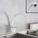 Casa si Gradina - Sanitare - Chiuveta bucatarie si accesorii - Baterii bucatarie - Baterie chiuveta bucatarie, Blackswan, Tip M265, model alb cu puncte, dimensiune 30 cm - Infinity.ro
