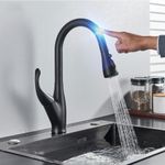 Casa si Gradina - Sanitare - Chiuveta bucatarie si accesorii - Baterii bucatarie - Baterie chiuveta bucatarie, Blackswan, Tip M168 cu senzor, 2 moduri si buton pauza, model negru, dimensiune 44.5 cm - Infinity.ro