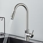 Casa si Gradina - Sanitare - Chiuveta bucatarie si accesorii - Baterii bucatarie - Baterie chiuveta bucatarie, Blackswan, Tip M276, cu senzor, afisaj LCD si 2 moduri, model nichel, dimensiune 44 cm - Infinity.ro