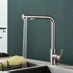 Casa si Gradina - Sanitare - Chiuveta bucatarie si accesorii - Baterii bucatarie - Baterie chiuveta bucatarie, Blackswan, Tip M246, model nichel mat cu dus retractabil, dimensiune 35 cm - Infinity.ro