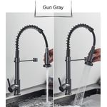 Casa si Gradina - Sanitare - Chiuveta bucatarie si accesorii - Baterii bucatarie - Baterie chiuveta bucatarie, Blackswan, Tip M237, model gri antracit, dimensiune 44 cm - Infinity.ro