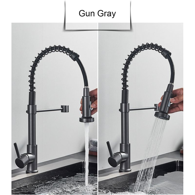 Casa si Gradina - Sanitare - Chiuveta bucatarie si accesorii - Baterii bucatarie - Baterie chiuveta bucatarie, Blackswan, Tip M237, model gri antracit, dimensiune 44 cm - Infinity.ro
