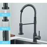 Casa si Gradina - Sanitare - Chiuveta bucatarie si accesorii - Baterii bucatarie - Baterie chiuveta bucatarie, Blackswan, Tip M364, model negru, cu dus mobil si 2 moduri, dimensiune 41 cm - Infinity.ro