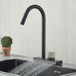 Casa si Gradina - Sanitare - Chiuveta bucatarie si accesorii - Baterii bucatarie - Baterie chiuveta bucatarie, Blackswan, Tip M343, model negru cu 2 moduri si pipa rotativa, dimensiune 36.5 cm - Infinity.ro