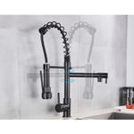 Casa si Gradina - Sanitare - Chiuveta bucatarie si accesorii - Baterii bucatarie - Baterie chiuveta bucatarie, Blackswan, Tip M125 cu 2 moduri, negru antichizat, 47 cm - Infinity.ro