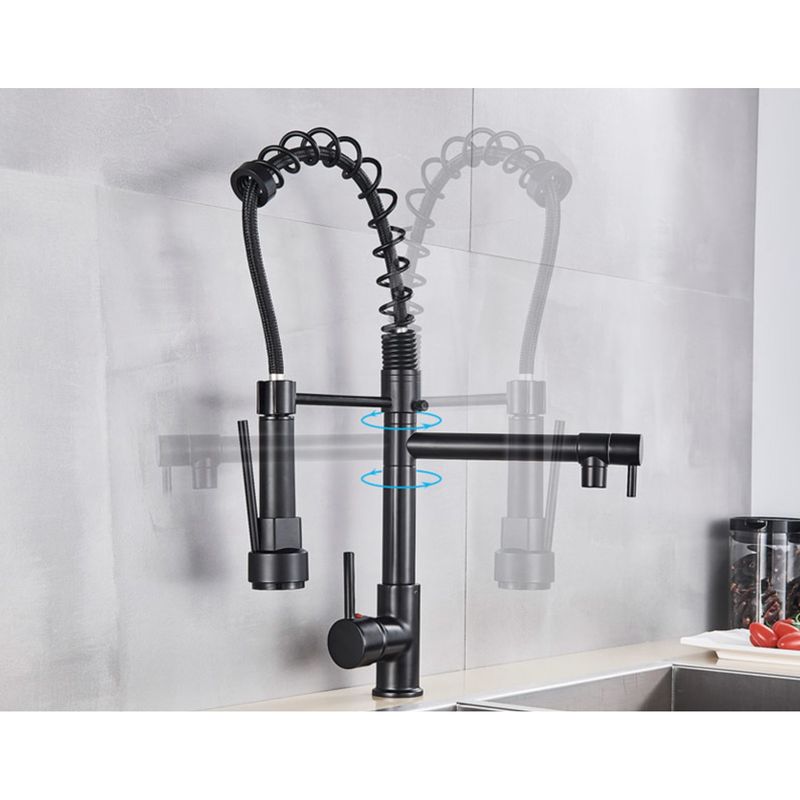 Casa si Gradina - Sanitare - Chiuveta bucatarie si accesorii - Baterii bucatarie - Baterie chiuveta bucatarie, Blackswan, Tip M125 cu 2 moduri, negru antichizat, 47 cm - Infinity.ro