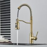 Casa si Gradina - Sanitare - Chiuveta bucatarie si accesorii - Baterii bucatarie - Baterie chiuveta bucatarie, Blackswan, Tip M323, model auriu mat cu 3 moduri si dus retractabil, dimensiune 49 cm - Infinity.ro