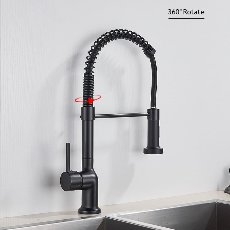 Casa si Gradina - Sanitare - Chiuveta bucatarie si accesorii - Baterii bucatarie - Baterie chiuveta bucatarie, Blackswan, Tip M157, 2 moduri, model negru mat, dimensiune 45 cm - Infinity.ro