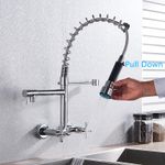 Casa si Gradina - Sanitare - Chiuveta bucatarie si accesorii - Baterii bucatarie - Baterie chiuveta bucatarie, Blackswan, Tip M2, model crom cu montare pe perere si 2 moduri, dimensiune 44 cm - Infinity.ro