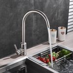Casa si Gradina - Sanitare - Chiuveta bucatarie si accesorii - Baterii bucatarie - Baterie chiuveta bucatarie, Blackswan, Tip M282, model nichel rotund, dimensiune 36 cm - Infinity.ro