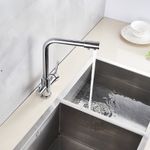 Casa si Gradina - Sanitare - Chiuveta bucatarie si accesorii - Baterii bucatarie - Baterie chiuveta bucatarie, Blackswan, Tip M3 cu iesire pentru apa purificata, model crom, dimensiune 33 cm - Infinity.ro