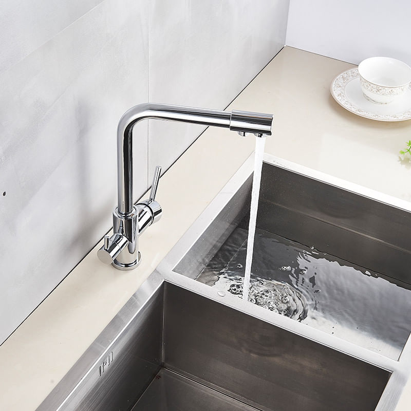 Casa si Gradina - Sanitare - Chiuveta bucatarie si accesorii - Baterii bucatarie - Baterie chiuveta bucatarie, Blackswan, Tip M3 cu iesire pentru apa purificata, model crom, dimensiune 33 cm - Infinity.ro