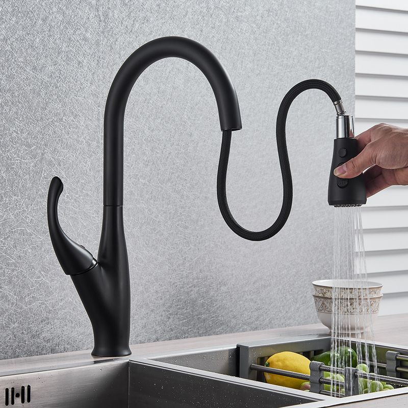 Casa si Gradina - Sanitare - Chiuveta bucatarie si accesorii - Baterii bucatarie - Baterie chiuveta bucatarie, Blackswan, Tip M168 cu senzor, 2 moduri si buton pauza, model negru, dimensiune 44.5 cm - Infinity.ro