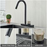 Casa si Gradina - Sanitare - Chiuveta bucatarie si accesorii - Baterii bucatarie - Baterie chiuveta bucatarie, Blackswan, Tip M343, model negru cu 2 moduri si pipa rotativa, dimensiune 36.5 cm - Infinity.ro