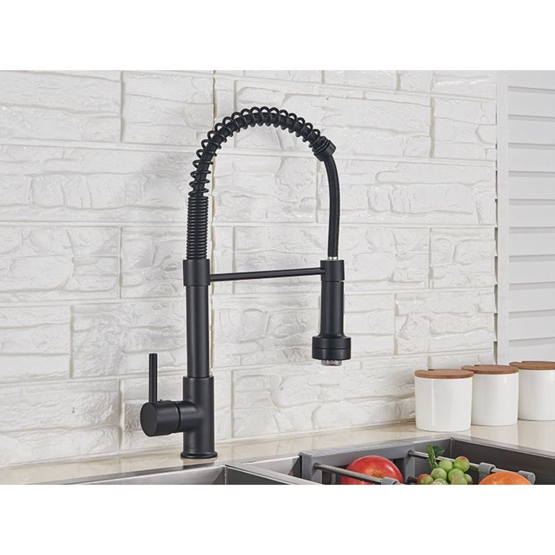 Casa si Gradina - Sanitare - Chiuveta bucatarie si accesorii - Baterii bucatarie - Baterie chiuveta bucatarie, Blackswan, Tip M154, cu LED si 2 moduri, model negru mat, dimensiune 44 cm - Infinity.ro