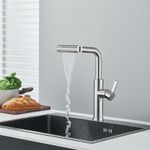 Casa si Gradina - Sanitare - Chiuveta bucatarie si accesorii - Baterii bucatarie - Baterie chiuveta bucatarie, Blackswan, Tip M359, model nichel, cu dus mobil cu 4 moduri, dimensiune 33.5 cm - Infinity.ro