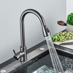 Casa si Gradina - Sanitare - Chiuveta bucatarie si accesorii - Baterii bucatarie - Baterie chiuveta bucatarie, Blackswan, Tip M263 cu 2 moduri si buton Pauza, model gri antracit, dimensiune 42.5 cm - Infinity.ro