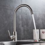 Casa si Gradina - Sanitare - Chiuveta bucatarie si accesorii - Baterii bucatarie - Baterie chiuveta bucatarie, Blackswan, Tip M282, model nichel rotund, dimensiune 36 cm - Infinity.ro