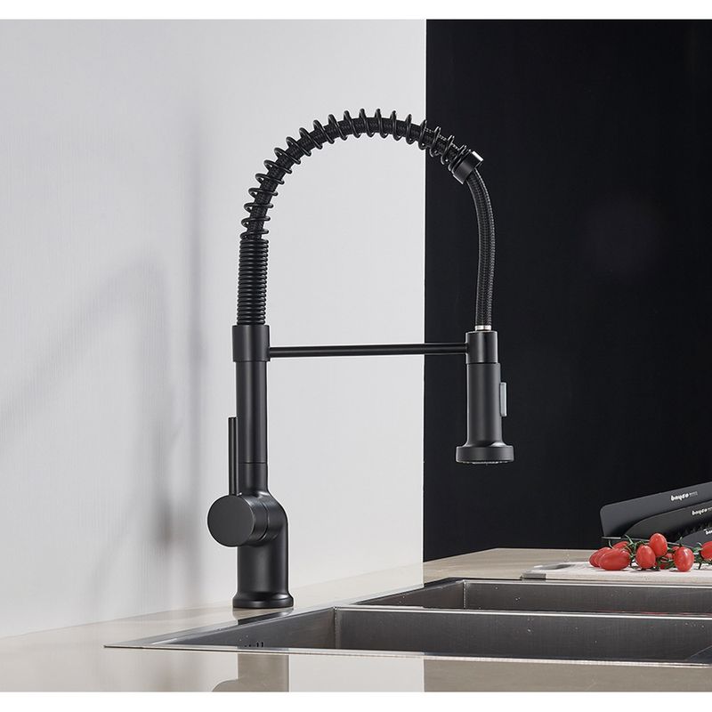 Casa si Gradina - Sanitare - Chiuveta bucatarie si accesorii - Baterii bucatarie - Baterie chiuveta bucatarie, Blackswan, Tip M157, 2 moduri, model negru mat, dimensiune 45 cm - Infinity.ro
