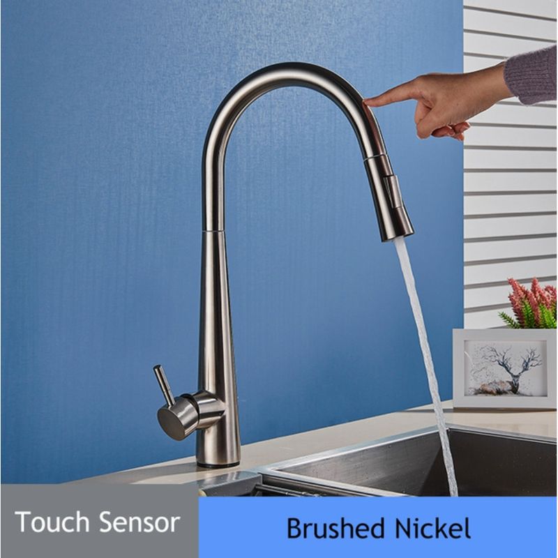 Casa si Gradina - Sanitare - Chiuveta bucatarie si accesorii - Baterii bucatarie - Baterie chiuveta bucatarie, Blackswan, Tip M27 cu senzor, model nichel, dimensiune 47 cm - Infinity.ro